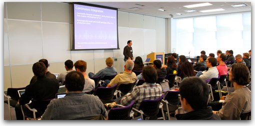 Yahoo engineer Ron Adams at YUICONF 2009, held at the Yahoo! HQ in Sunnyvale; October 28, 2009.