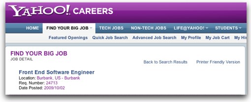 Visit the Yahoo! Careers site to learn more about this position.