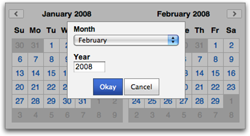 The new Calendar Navigator UI.