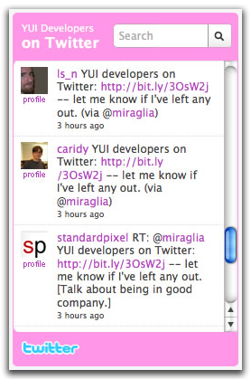 YUI Developers on Twitter