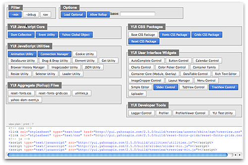 The YUI Configurator.