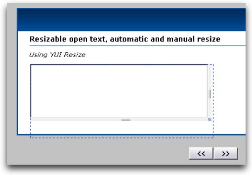 YUI Resize in use in the Confirmit interface.