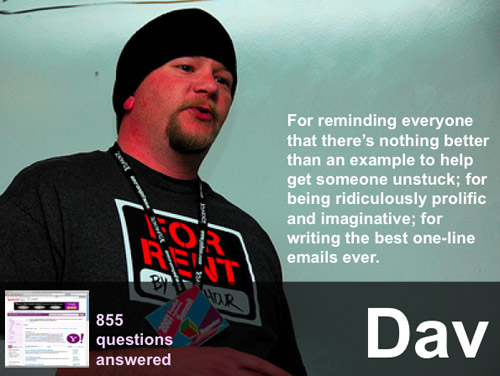 Dav's award slide during the 2nd Birthday celebration.