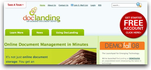 DocLanding: Online, on-demand document management