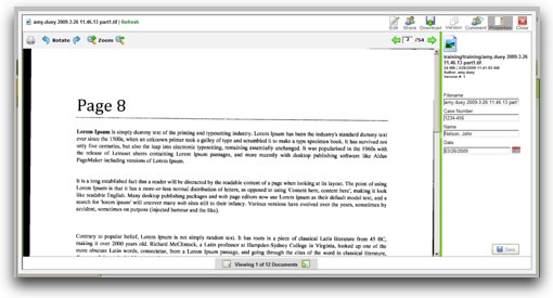 DocLanding: Document preview UI.