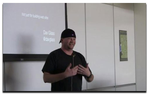 YUI engineer Dav Glass speaks at the 2011 F2E Summit at Yahoo! HQ in Sunnyvale, CA.
