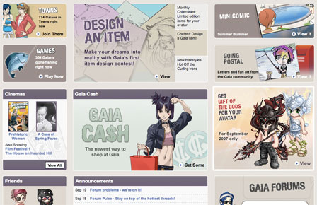 The visually rich Gaia interface.
