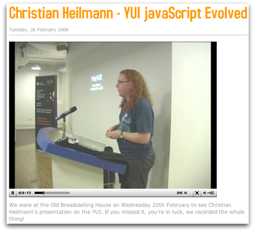 Christian Heilmann presents at GeekUp in Leeds.