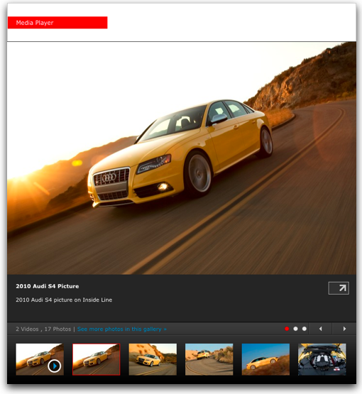 InsideLine.com gallery interface.