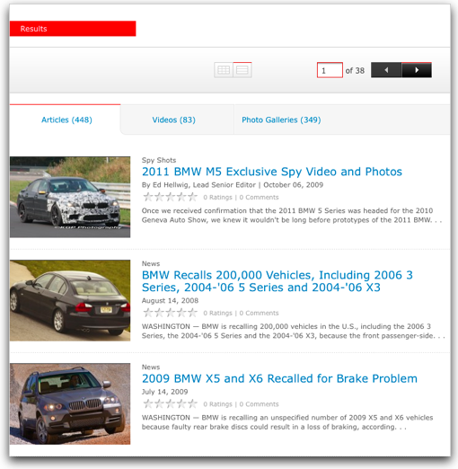 InsideLine.com search interface.