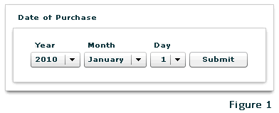 Figure 1: The submit button is aligned with other from controls