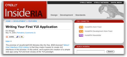 Visit 'Writing Your First YUI Application' on InsideRIA