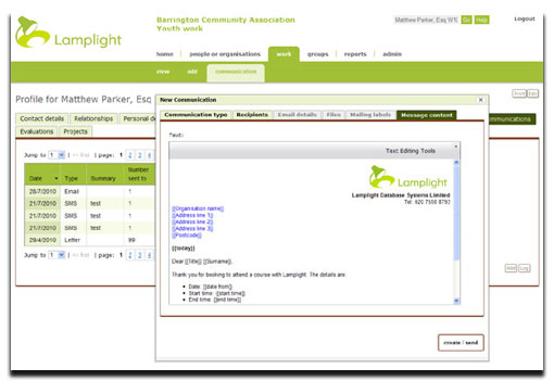 Screenshot of Lamplight's Editor