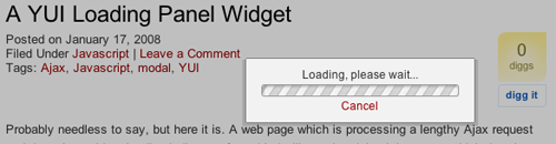 Cuong Tham's Loading Panel Widget on the Code Central Blog.
