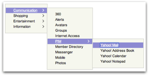 The progressively-rendered menu example