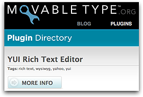 Richard Benson's YUI RTE plugin for Movable Type.