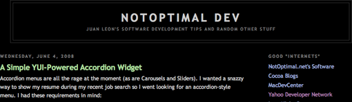 Visit Notoptimal Dev's blog post about the new Accordion Menu.