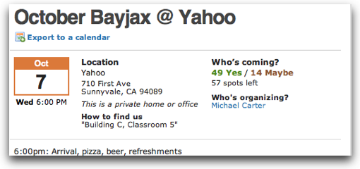 October BayJax at Yahoo!