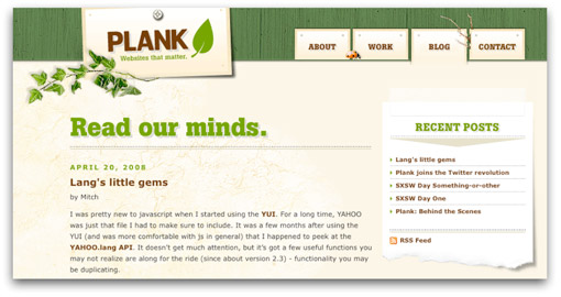 Lang's little gems, on PlankDesign.com