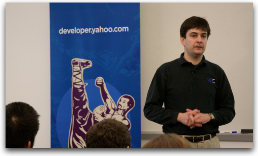 Philippe Le Hégaret speaking at Yahoo! on January 20, 2010.