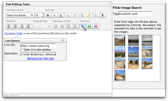 The YUI Rich Text Editor