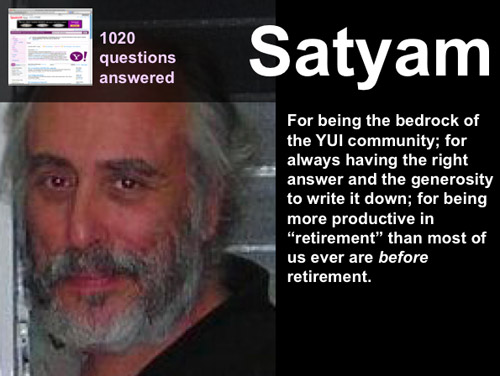 Satyam's award slide during the 2nd Birthday celebration.