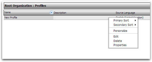 The YUI Context Menu in use on SDL's Global AMS.