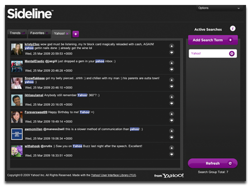 Screenshot of Sideline