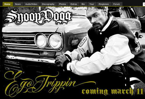 YUI running on Snoopdog.com.