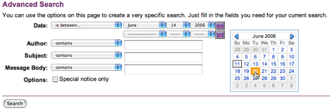 Yahoo! Groups uses the YUI Calendar Control to reduce the mousing load on date selection by as much as 66%.
