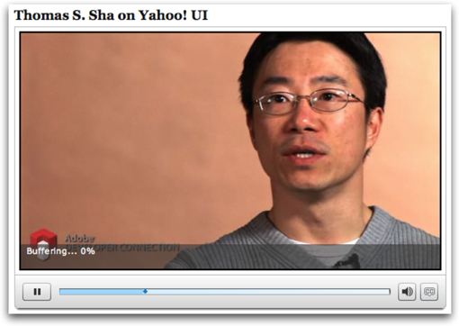 Video of Thomas Sha talking about the founding of the YUI project at Yahoo!.