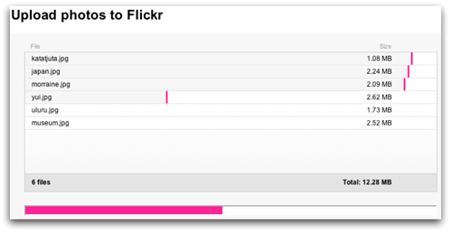 The YUI Uploader is the same code that drives Flickr's multi-file photo uploading interface.