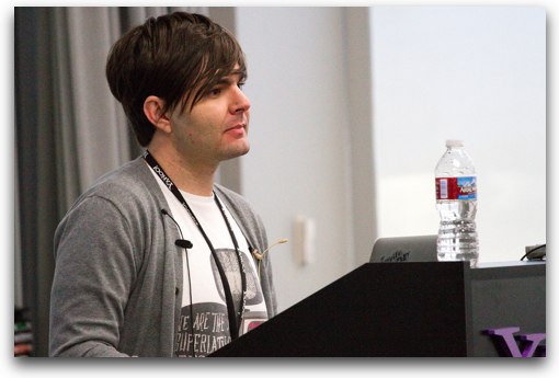 Yahoo! frontend engineer and YUI contributor Gonzalo Cordero speaks at YUIConf 2010 at Yahoo! HQ in Sunnyvale, CA.