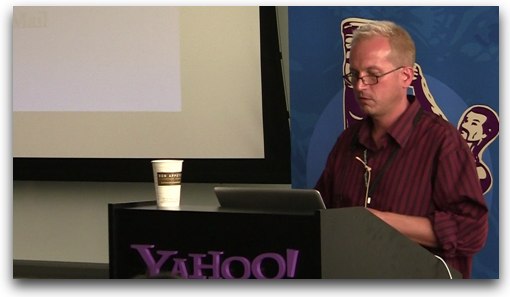 Yahoo! Mail frontend engineer Dan Hunt talks about building a new frontend for Mail using YUI 3 at YUIConf 2010 on November, 9, 2010, at Yahoo! HQ in Sunnyvale, CA.
