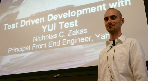 Nicholas C. Zakas speaks at Yahoo on October 9, 2008.